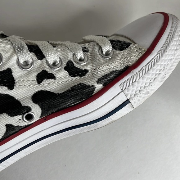 Converse Black and White Cow Print Sneakers - Picture 8 of 12